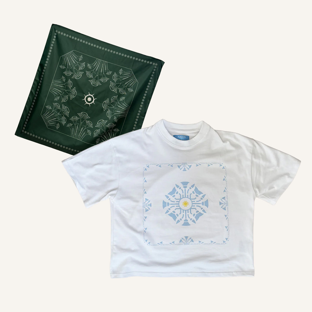 T-Shirt & Tuch Set Lotus