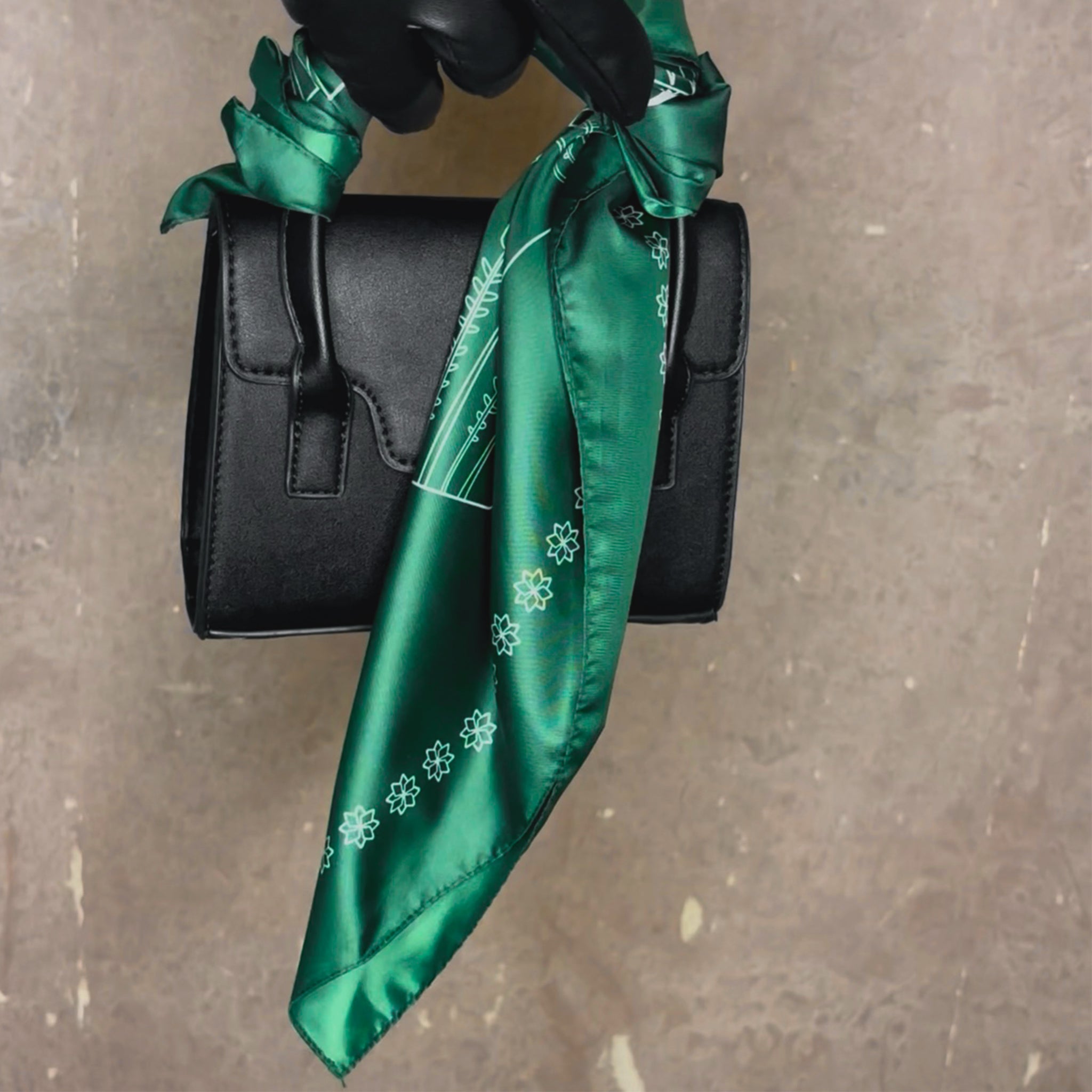 Lotus Bloom Satin Scarf